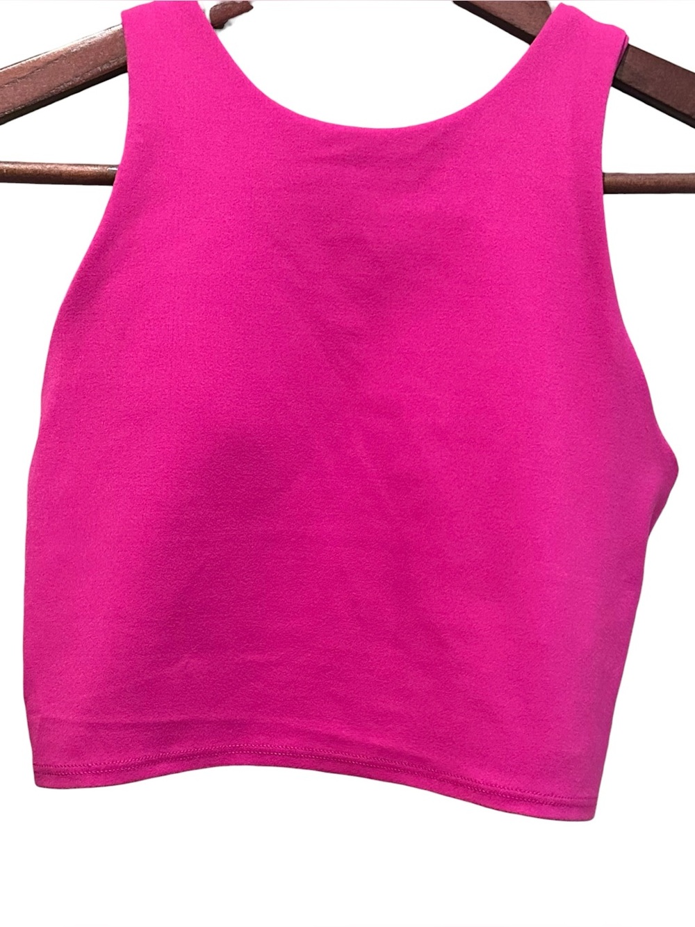 Athleta Hot Pink Conscious Crop high neck sports bra top racerback gym Size XS